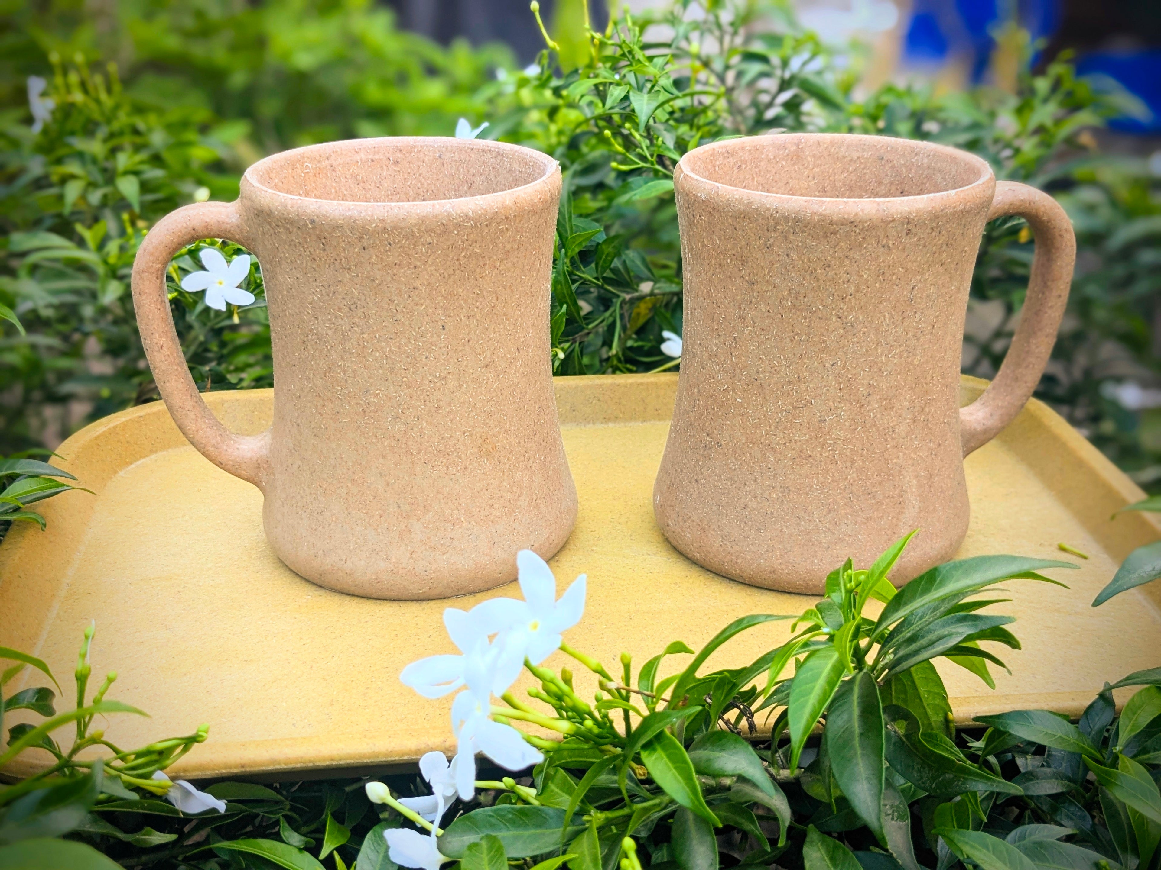 Sarvyadchin Eco-Friendly Reusable Coffee Mug Set (Pack of 2) 300 ml